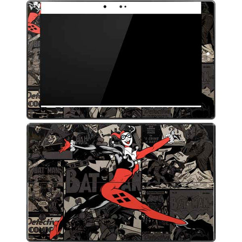 DC Comics Harley Quinn Vintage Action pose pattern Surface Pro Tablet Skin
